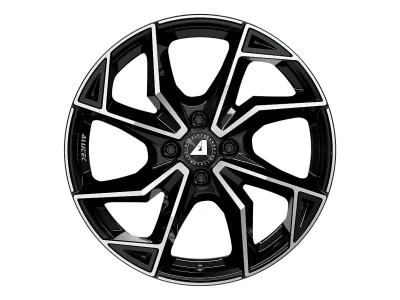 Alutec ADX.02 diamant-schwarz frontpoliert – Felge frontal, Vierloch-Ausführung