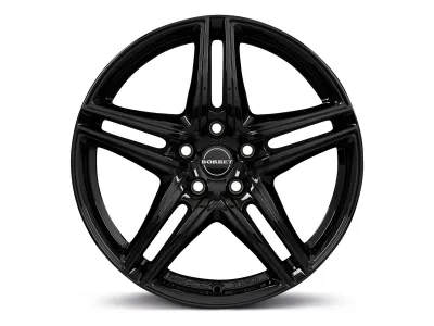 Borbet XR black glossy – Felge frontal