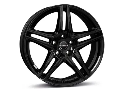 Borbet XR black glossy – 3/4-Ansicht