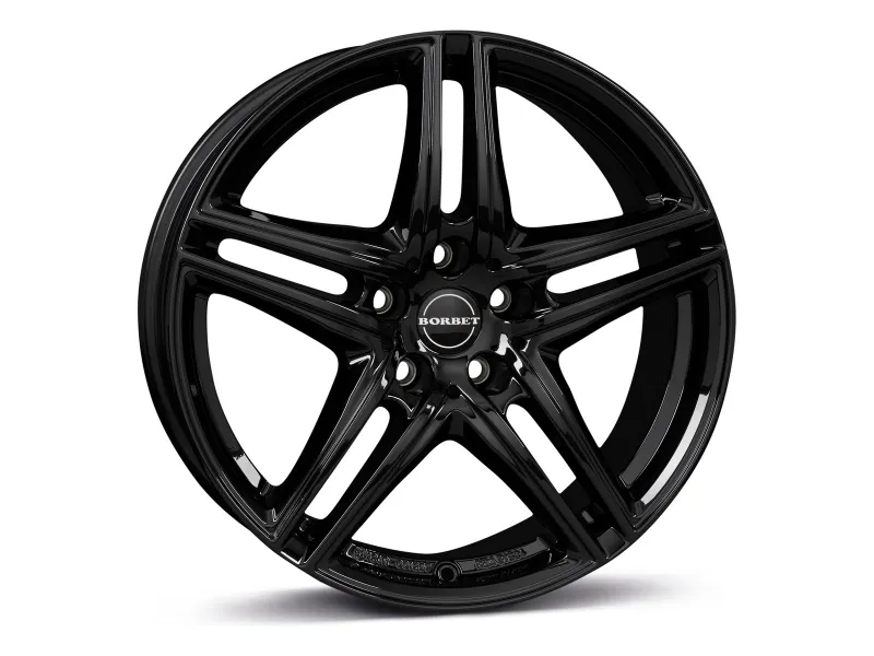 Borbet XR black glossy – 3/4-Ansicht