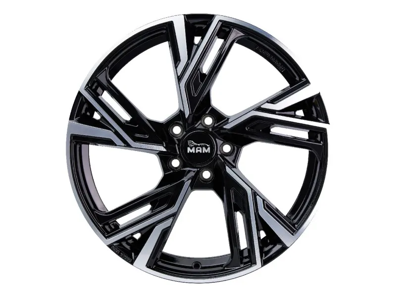 MAM RS5 black front polish – Felge frontal