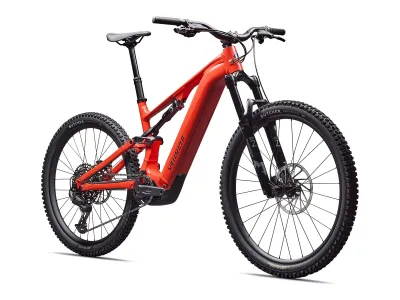 Specialized Turbo Levo 4 Alloy in Gloss Deep Orange / Deep Lake (Orange glänzend/Dunkelblau) – 3/4-Ansicht vorne rechts