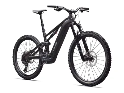 Specialized Turbo Levo 4 Alloy in Gloss Metallic Obsidian / Silver Dust (Schwarz metallic glänzend/Silber) – 3/4-Ansicht vorne rechts