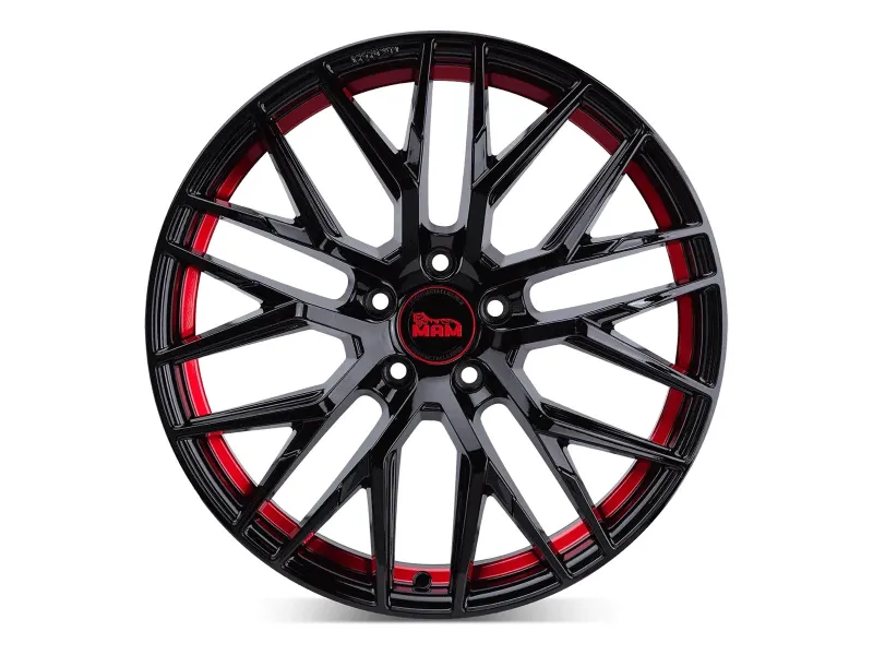 MAM RS4 Black Painted Red Inside – Felge frontal
