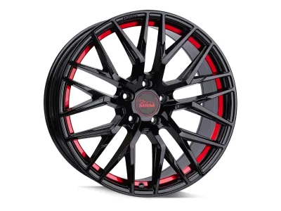 MAM RS4 Black Painted Red Inside – 3/4-Ansicht