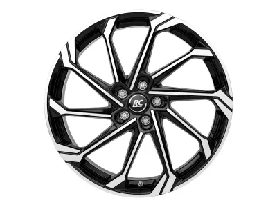 RC-Design RC36 Schwarz Glanz Voll-Poliert – Felge frontal
