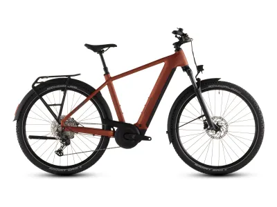 Cube Nuride Hybrid Pro 800 in chilli´n´black (Orangerot/Schwarz) – Seitenansicht rechts, Diamant