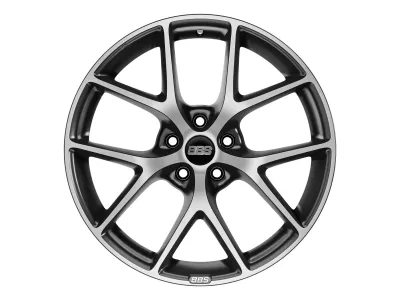 BBS SR vulcano-grau diamantgedreht – Felge frontal