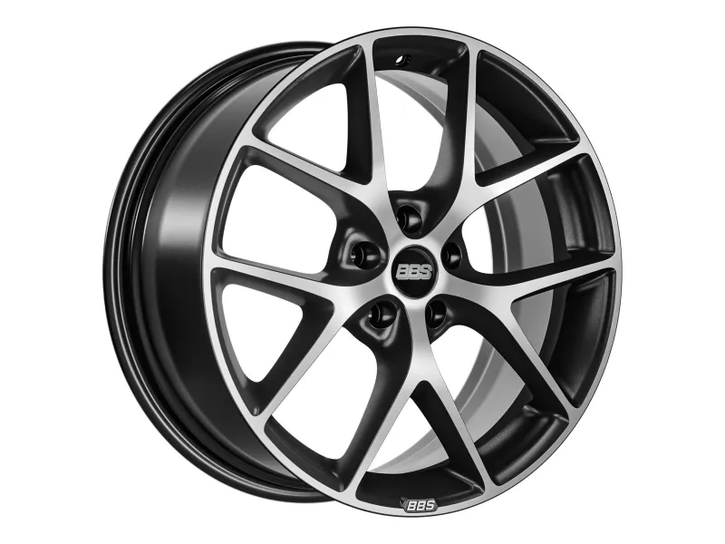 BBS SR vulcano-grau diamantgedreht – Felge 3/4-Ansicht