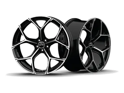 GMP Ultrivity black diamond – Zwei Felgen: frontal und schräg von der Seite