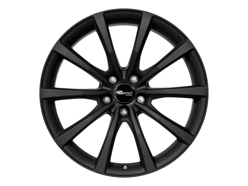 Brock B32 Schwarz Klar Matt – Felge frontal