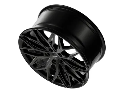 Carmani 26 Max black – Felge schräg von oben