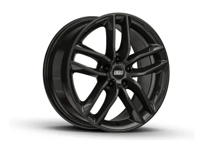 BBS SX kristall-schwarz – Felge stehend, 3/4-Ansicht