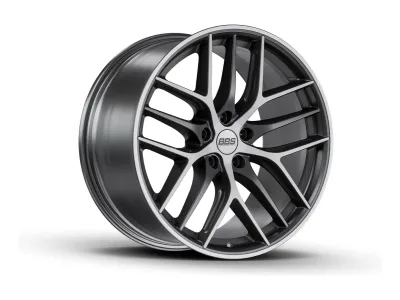 BBS CC-R graphit diamantgedreht matt – Schrägansicht von der Seite