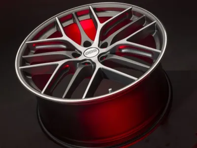 BBS CC-R graphit diamantgedreht matt – Felge liegend im Studio
