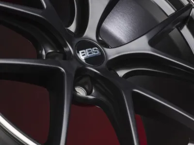 BBS CI-R schwarz matt – Detail von Nabe und Speichen