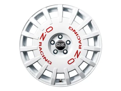 OZ Racing Rally Racing Race White + Red Lettering – Felge frontal