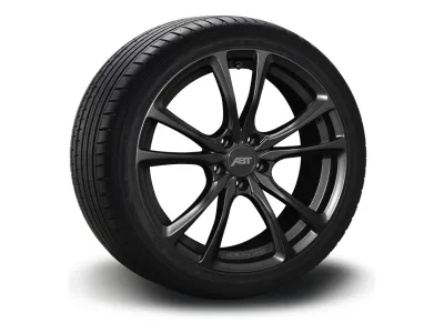 ABT Sport ER-C matt black – 3/4-Ansicht mit montiertem Reifen