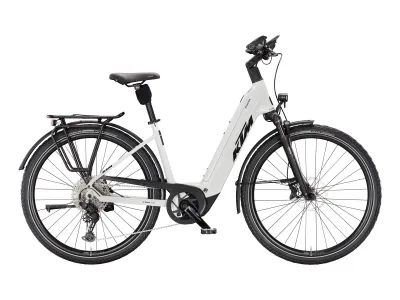 KTM Macina Style 820 in White (Black+Red) – Weiß mit Schwarz/Rot – Seitenansicht rechts, Tiefeinsteiger