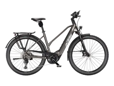 KTM Macina Style 820 in Machine Grey (Silver+Black) – Dunkelgrau mit Silber/Schwarz – Seitenansicht rechts, Trapez