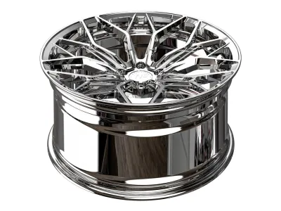 Wheelforce HE.1-FF Rhodium – Schrägansicht von oben mit Felgenbett