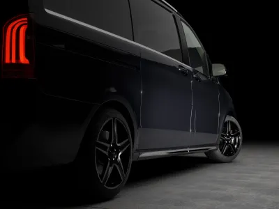 CMS C34 Diamond Black Gloss – Montiert an der Mercedes V-Klasse, Heckansicht