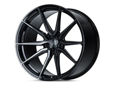 Vossen HF-3 Double Tinted Gloss Black – 3/4-Ansicht von rechts (Flat Face)