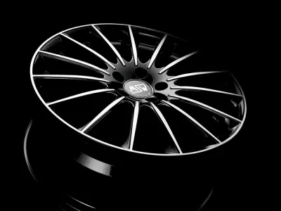 MSW 30 Gloss Black Full Polished – Studioaufnahme auf schwarzem Hintergrund