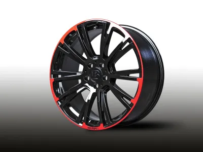 Brabus Monoblock R Red Black – 3/4-Ansicht, Studioaufnahme