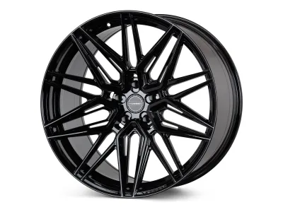 Vossen HF-7 Gloss Black – 3/4-Ansicht von rechts (Flat Face)