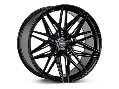 Vossen HF-7 Gloss Black – 3/4-Ansicht (Flat Face)