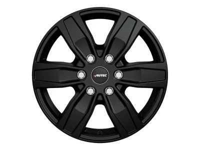 Autec Quantro schwarz matt – Frontansicht, 6-Loch