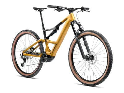 Orbea Rise SL H30 in Bumblebee Yellow – Black, matt (Gelb/Schwarz matt) – 3/4-Ansicht von vorne