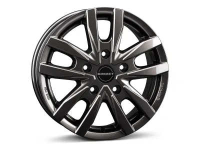 Borbet CW5 mistral anthracite glossy – 3/4-Ansicht, 16 Zoll