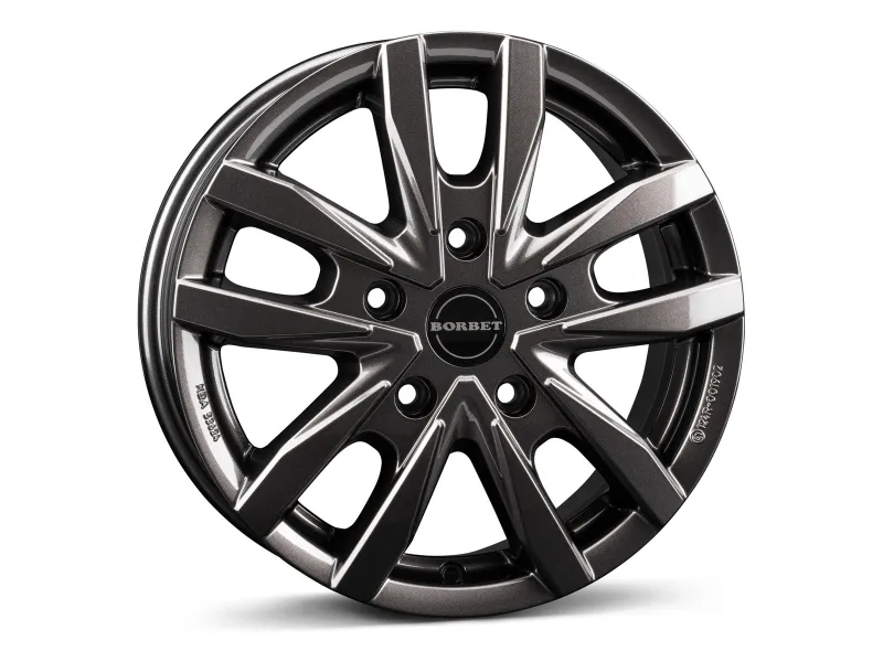 Borbet CW5 mistral anthracite glossy – 3/4-Ansicht, 16 Zoll