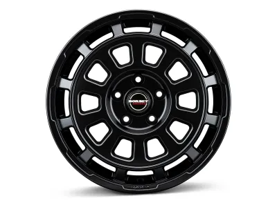 Borbet CW7 black matt – Felge frontal (Ausführung 7x17 und 8x18 Zoll)