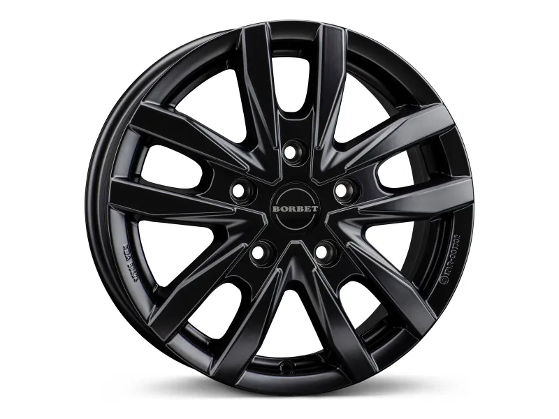 Borbet CW5 black matt – 3/4-Ansicht, 16 Zoll