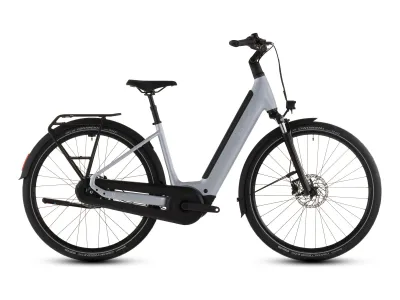 Cube Supreme Hybrid Comfort ONE 600 in foggrey´n´reflex (Hellgrau) – Seitenansicht rechts