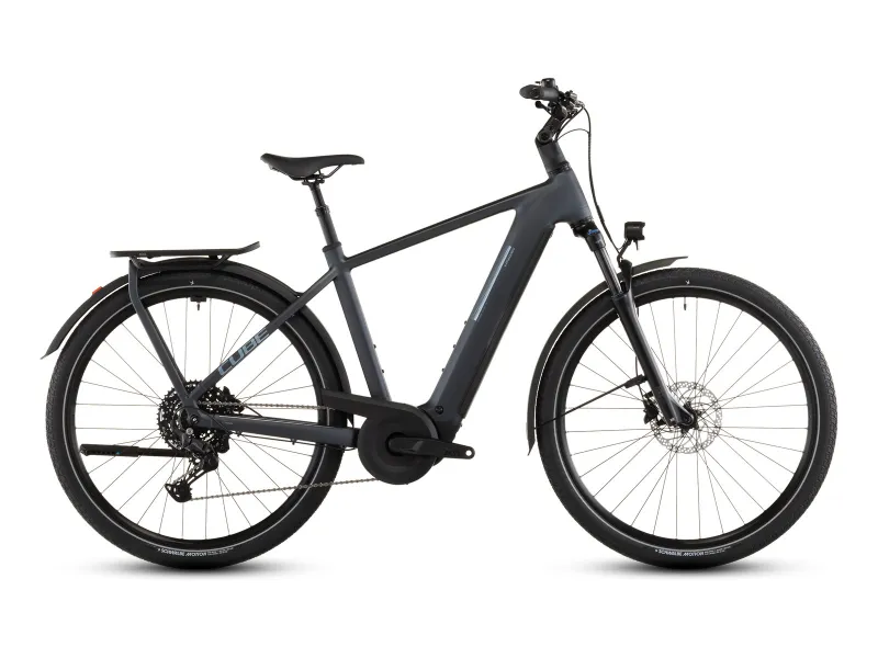 Cube Kathmandu Hybrid ONE 800 in metallicgrey´n´grey (Metallicgrau) – Seitenansicht rechts, Diamant