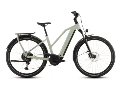 Cube Kathmandu Hybrid ONE 800 in pea´n´green (Pastellgrün) – Seitenansicht rechts, Trapez