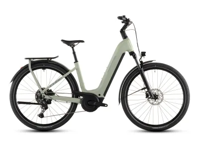 Cube Kathmandu Hybrid ONE 800 in pea´n´green (Pastellgrün) – Seitenansicht rechts, Tiefeinsteiger (Easy Entry)