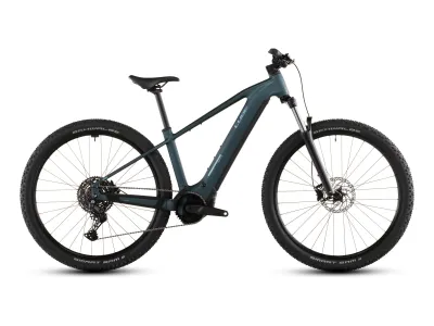 Cube Reaction Hybrid ONE 800 in royalgreen´n´prism (Petrolgrün) – Seitenansicht rechts, Diamant