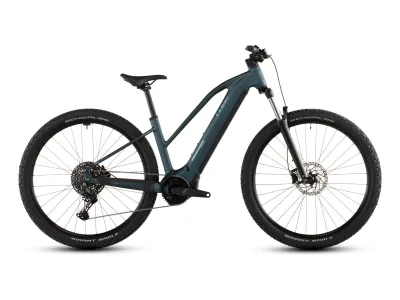Cube Reaction Hybrid ONE 800 in royalgreen´n´prism (Petrolgrün) – Seitenansicht rechts, Trapez