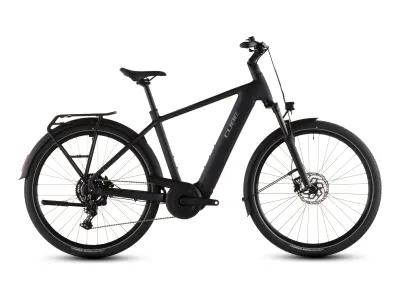 Cube Touring Hybrid ONE 600 in coal´n´chrome (Anthrazit/Chrom) – Seitenansicht rechts, Diamant