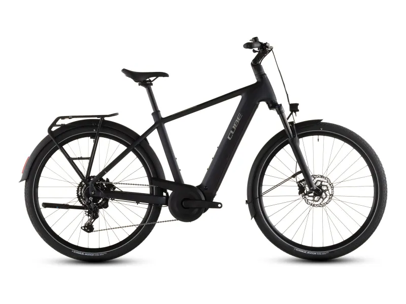 Cube Touring Hybrid ONE 600 in coal´n´chrome (Anthrazit/Chrom) – Seitenansicht rechts, Diamant
