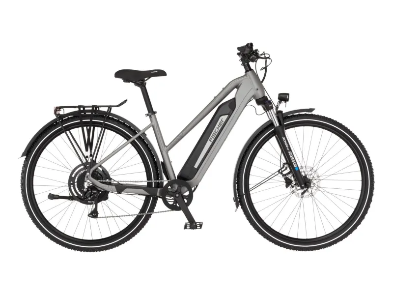 Fischer Terra 2.2 Active in Smoke grey matt (Grau matt) – Seitenansicht rechts, Trapezrahmen