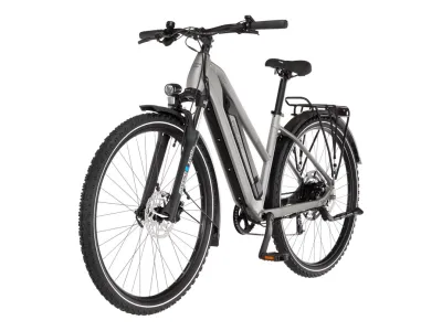 Fischer Terra 2.2 Active in Smoke grey matt (Grau matt) – 3/4-Ansicht vorne links, Trapezrahmen