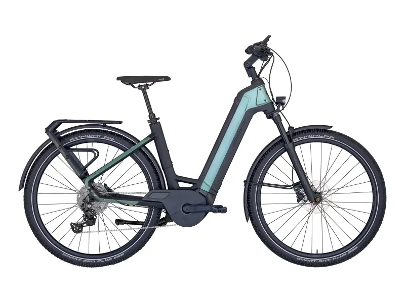 Bergamont E-Ville SUV Tour in shiny uranian green (Schwarz/Mintgrün) – Seitenansicht rechts