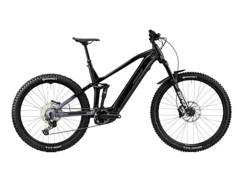 Haibike AllMtn 2 in sparkling black/frosted indigo, matt (Schwarz/Indigo, matt) – Seitenansicht rechts