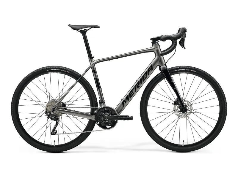 Merida eSILEX 400 in Gunmetal Grey (Black) – Dunkelgrau mit Schwarz – Seitenansicht rechts